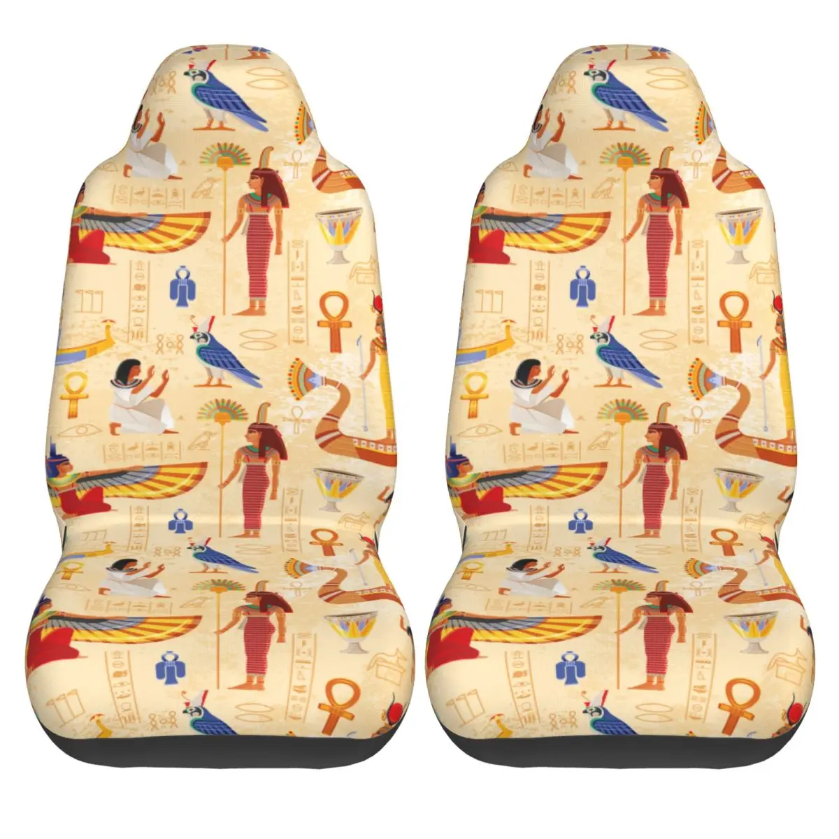 Ancient Egypt Universal Car Seat Cover Four Seasons Women Egyptian Boho Tribal Car Seat Cushion Polyester Fishing