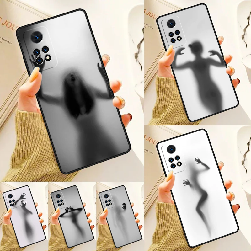 Woman Silhouettes Case For Samsung Galaxy S24 Plus S23 S20 S21FE Lite S22 Ultra Note 20 S8 S9 S10 Phone Coque