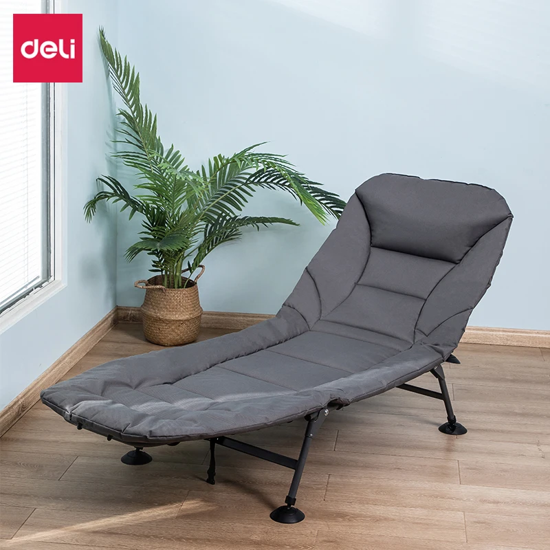 Deli 33317 Multi-Function Recliner Portable Folding Bed Adjustable Sleeping Chair for Indoor And Outdoor Use