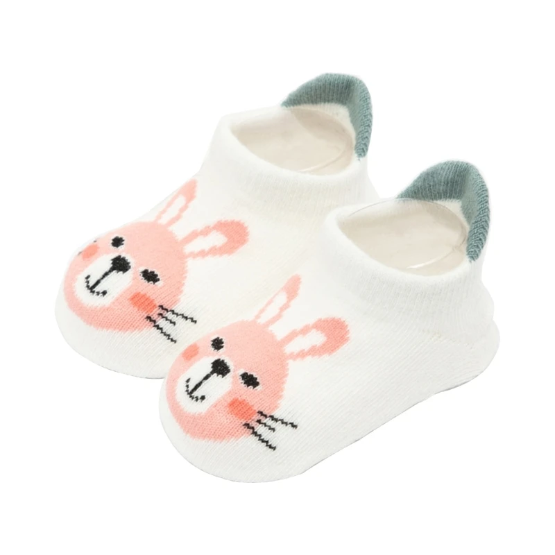 Infant Cartoon Floor Socks Noslip Rubber Grip Cotton Socks Stretchy Floor Socks Prewalker Shoes 0-5Y Infant Foot Warmers