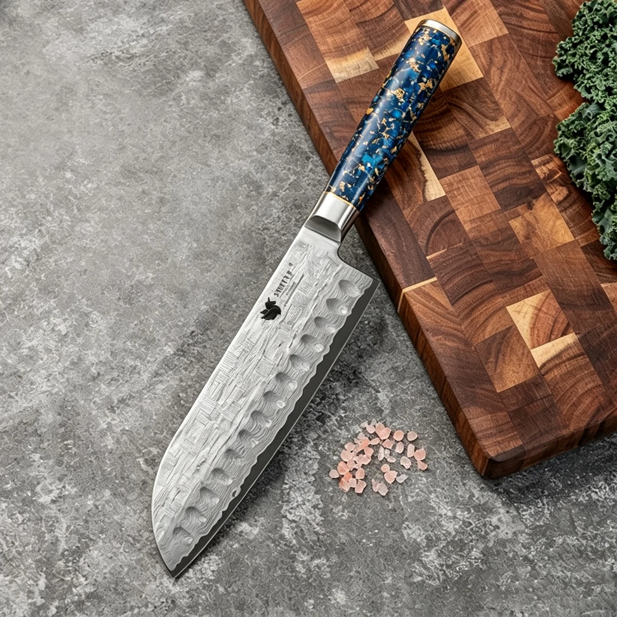 7 Inch Santoku Knife 67-Layers Damascus Steel VG10 Blade Chef Cleaver Slicing Handmade Japanese Kitchen Knife Resin Handle
