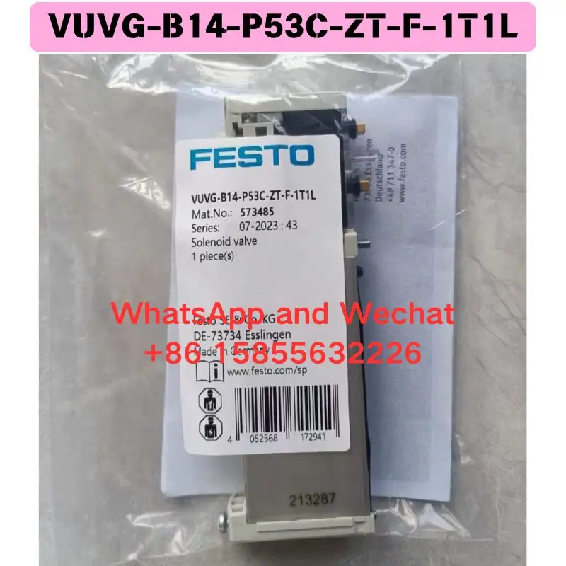 

Brand new original imported VUVG-B14-P53C-ZT-F-1T1L Solenoid valve