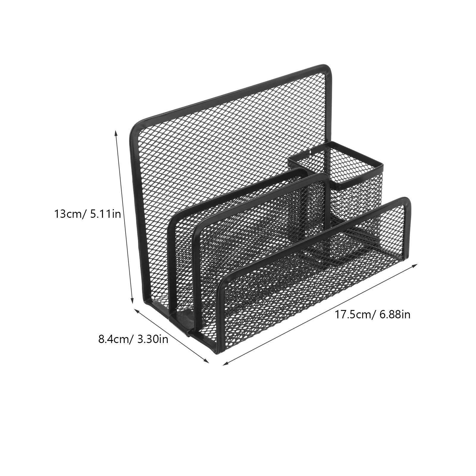 حامل ملفات سطح المكتب رف شبكي معدني لتخزين المستندات الفعال والمكتب وتنظيم المنزل ورف الملفات ذو التصميم المدمج #4