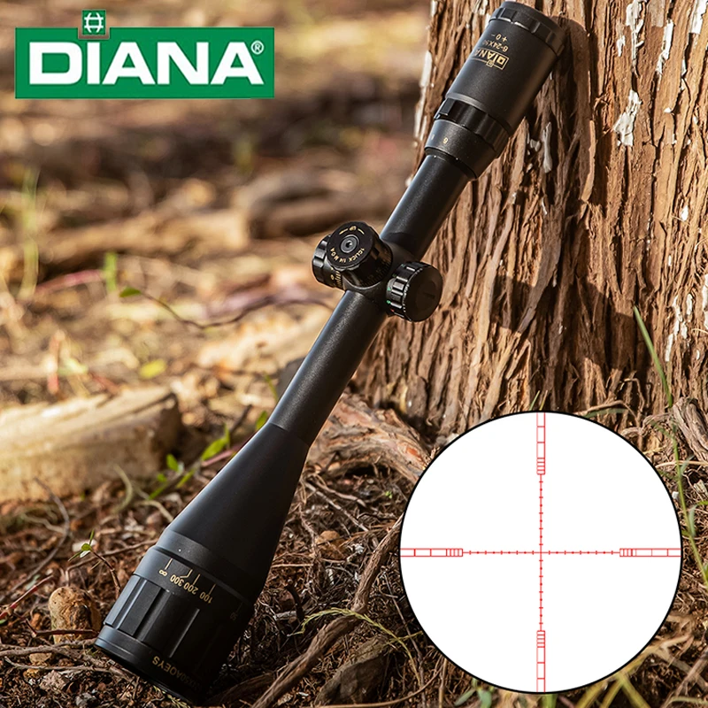 

Оптический прицел DIANA 6-24x50 AOE с полным многослойным покрытием линз, регулируемым объективом, ударопрочный, для активного отдыха на природе
