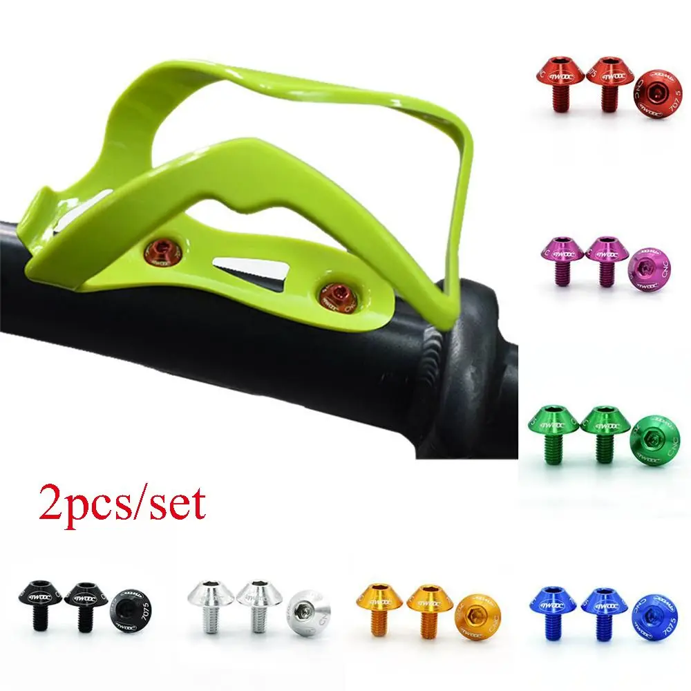 

2 шт. красочные аксессуары для велосипеда из алюминиевого сплава, винты из нержавеющей стали, держатель клетки, винт для бутылки с водой