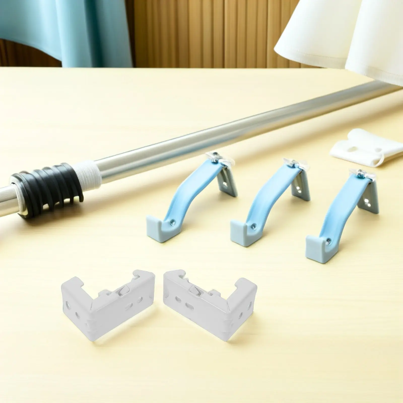 4Pcs Curtain Track Installation Parts 22Mm Metal Blind Brackets Roman Shade Roller Blind Mounting Kit Window Drapery Hardware