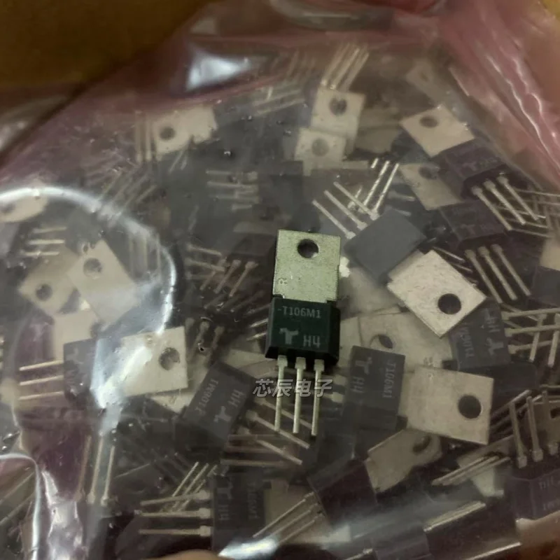 10pcs Genuine T106M1 Brand-New Imported Bidirectional Thyristor, Through-Hole TO-202 Package