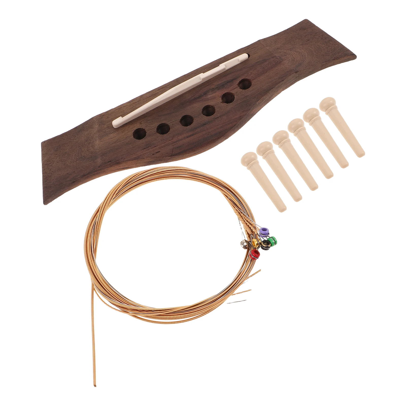 

1 Set Acoustic Guitar Bridge Saddle Pins Replacement Wood Material Steel Strings Lightweight Resonance Tuning Stability Guitar