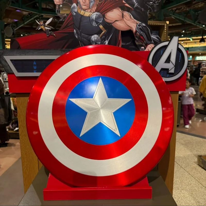 

In Stock 60cm Marve Model Toy 1:1 Captain America Shield Aluminum Alloy Production Shield Model Collect Ornaments Gift For Boys
