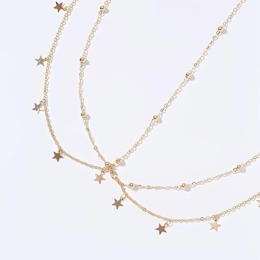 1/5/10/20/50/100pcs Bohemian Style Star Forehead Chain Tassel Hair Chain Bridal Wedding Dress Headpiece Easy Prom Atmosphere Jew