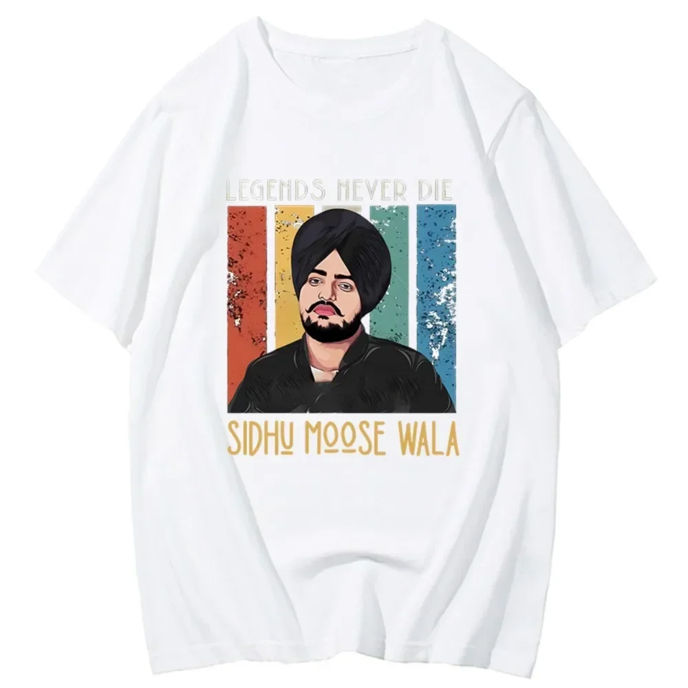 Legends Never Die T-shirt Sidhu Moose Wala India Rapper Tshirt Graphic Tees Men Streetwear Summer Short Sleeve Cotton T shirts