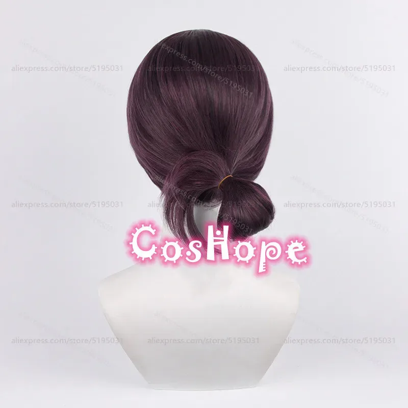 Reze Cosplay Wig Short Dark Purple Wig Cosplay Anime Cosplay Wigs Heat Resistant Synthetic Wigs Party Hair for Women