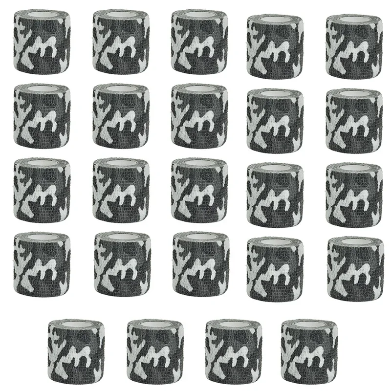 

1/6/10/24Pcs Black and white Camouflage Elastic Wrap Tape Self Adhesive Sports Protector Ankle Knee Finger Arm Bandage