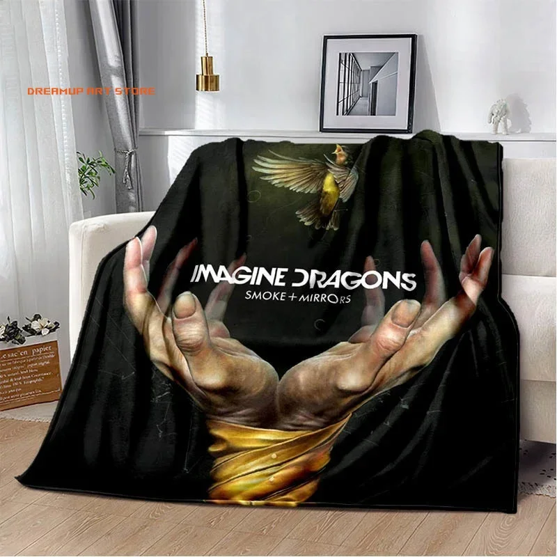 2026 New Rock Band Imagine Dragons Printed Blankets Flannel Warm Blanket Soft Cozy Blanket Travel Blankets Bed Linings Birthday