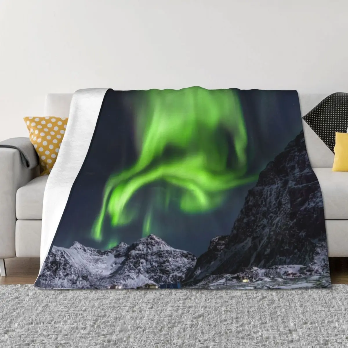 

Green Explosion Throw Blanket Stuffeds Beach Bed covers Vintage Blankets