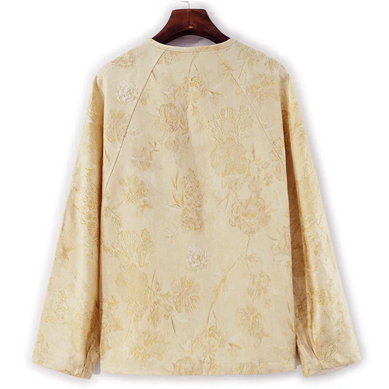 قميص BirdTree-35% حريري 65% من الصوف الأنيق، جاكار نسائي برقبة دائرية، بلوزة فضفاضة قابلة للعكس للتنقل بتصميم عتيق، جديد لخريف 2025 T5O431CC #3