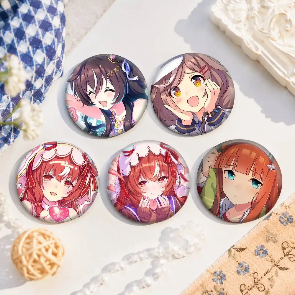 Uma Musume HD Anime Round Badges, Brooches, Clothing Accessories, Birthday Gifts, Anime Conventions