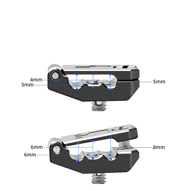 Kamerakabelklemme mit 1/4 Zoll Arri-Schraube für Kamerakäfig-Rig, HDMI-kompatibler Kabelclip für 4 mm 5 mm 6 mm 8 mm Kabel – Detail 15