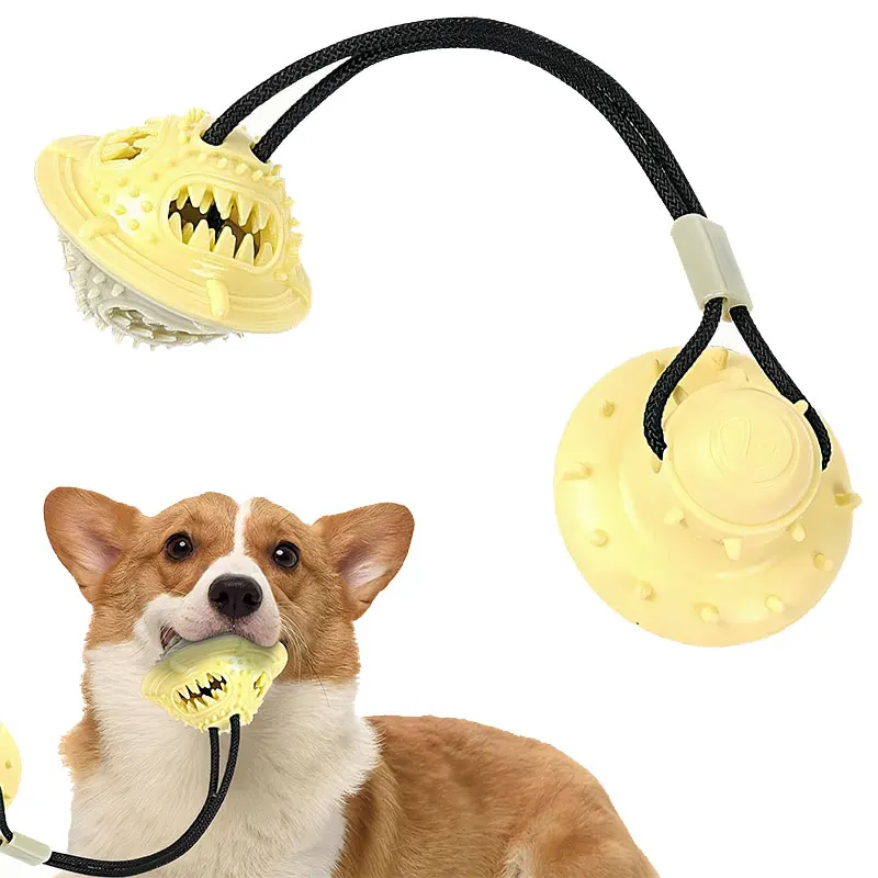 

Dog Toys For Large Dogs Interactive Leaking Slow Feeder Chew Toy Suction Cup Pull Toy For Medium Large Dogs pet products