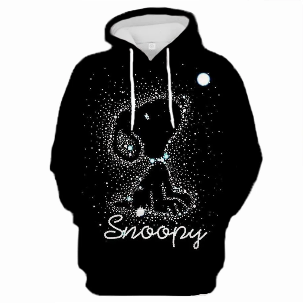 Sudadera con capucha con estampado de Snoopy para mujer, suéter con estampado de dibujos animados, Top holgado, Sudadera con capucha para pareja,