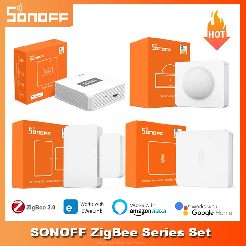SONOFF Zigbee 3.0 ZBBridge/bezprzewodowy przełącznik/temperatura wilgotność/ruch/czujnik drzwi praca z eWelink Alexa Google Home