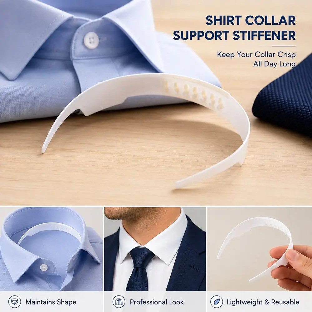 Adjustable Shirt Collar Support Shaper Collar Stays Bundle Kit Collar Stays Shirt Stand Collar Tool Slick