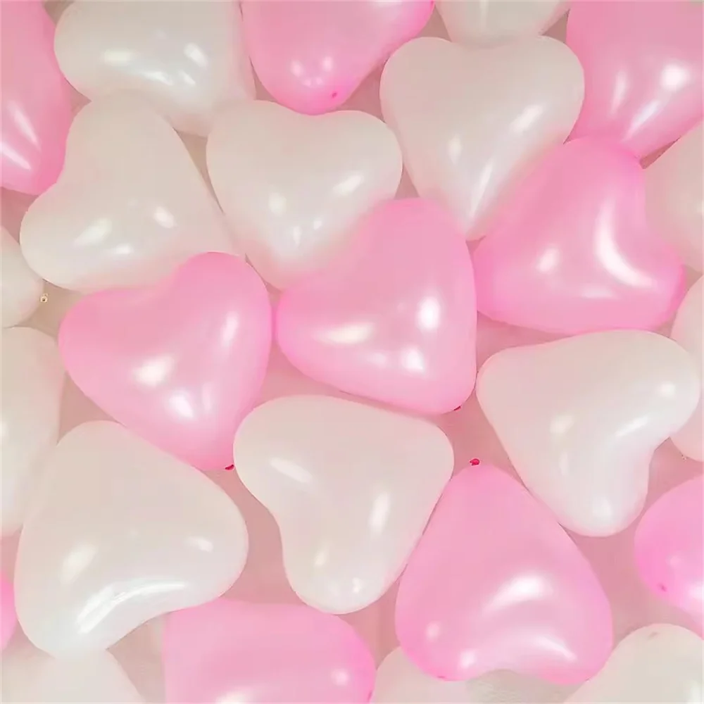 

10/20pcs 10inch White Red Heart Shaped Latex Balloon Wedding Birthday Party Decoration Love Ball Valentines Baby Shower Globo