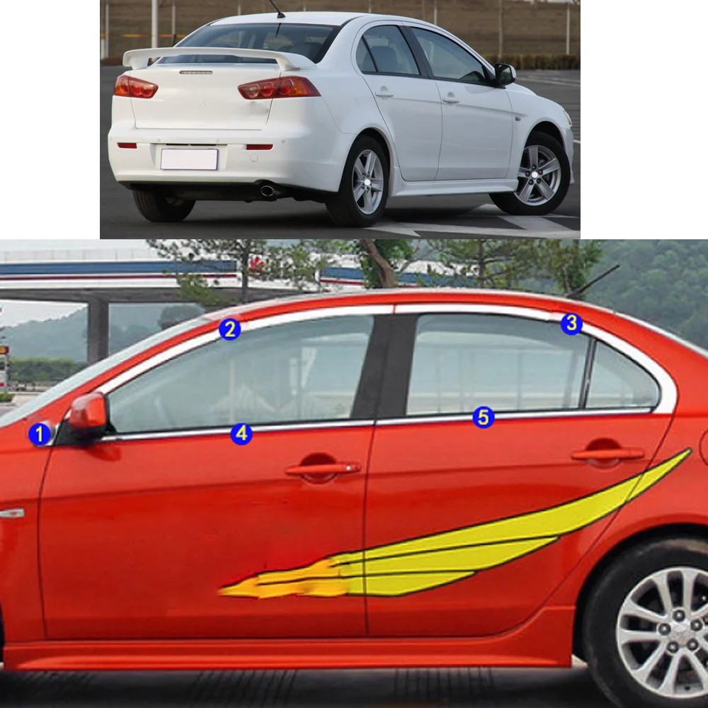

Sticker Garnish Pillar Window Middle Strip Trim Frame Hoods Parts For Mitsubishi Lancer EX 2010 2011 2012 2013 2014 2015 2016