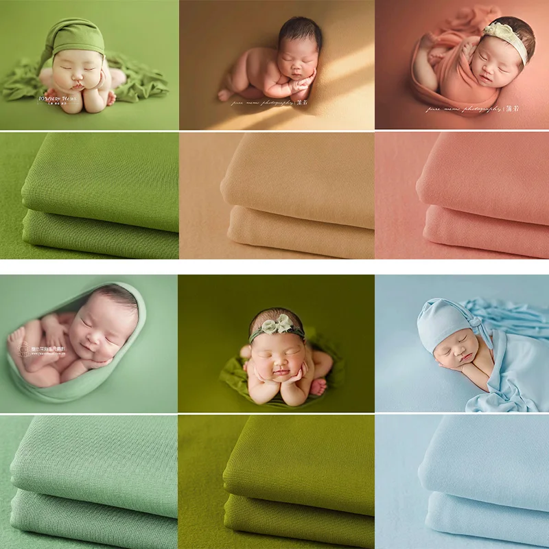 160*170cm Newborn Photography Background Blanket Props Soft Cotton Stretchable Baby Wraps Blanket Studio Photo Background Cloths