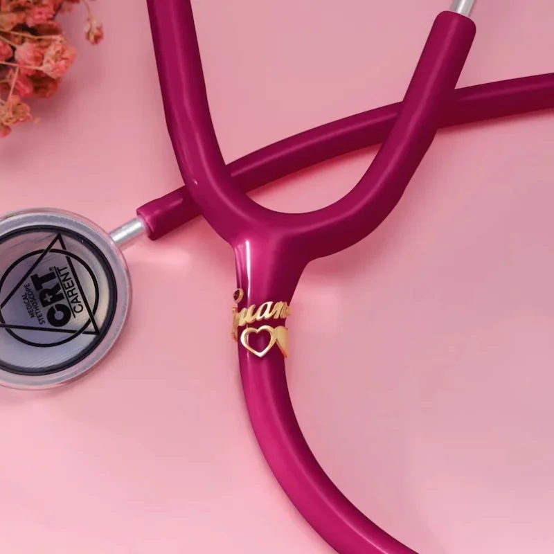 Personalized Custom Name Stethoscope Charm Butterfly Stethoscope ID Tag Stainless Steel Stethoscope Tube Accessories Gift