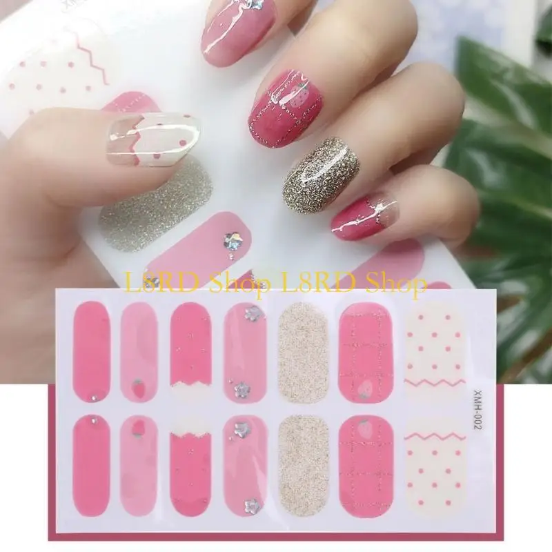 L8RD Flower Gradient Sticker Full Wraps Art Stickers Self-Adhesive Art Decal Strips for DIY Art Decor