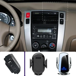Car Phone Holder For Hyundai Tucson 2006 2007 2008-2011 2012 2013 Mobile Phone Mounts Car Wireless Charging Special Fixed Base