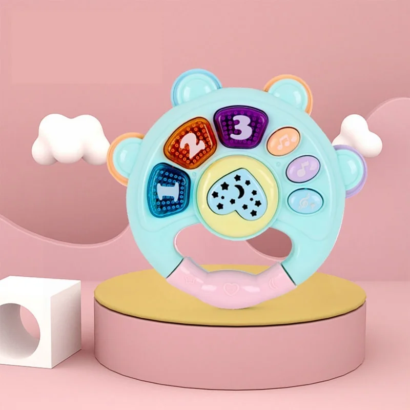 Grzechotka dla niemowląt, zabawka edukacyjna dla maluchów, instrument muzyczny, puzzle dla dzieci w wieku 0-1 roku, zielona