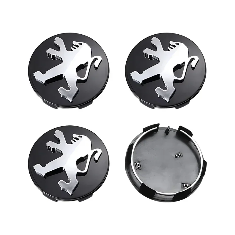 4pcs 60mm Car Rim Cover Wheel Hub Center Caps Badge Emblem for Peugeot 2008 3008 307 308 206 207 208 407 508 5008 205 4008 106