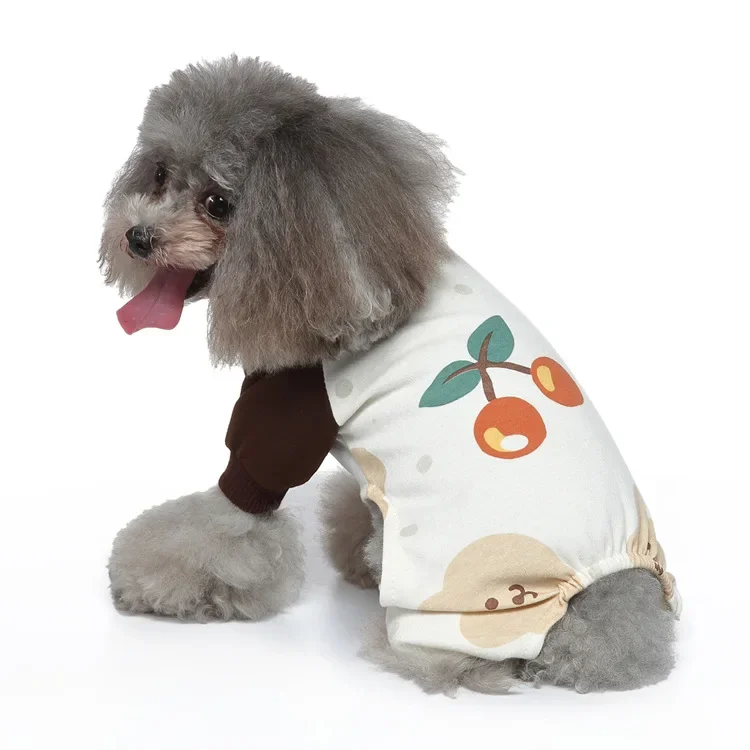 New pet clothes cotton home dog clothes pajamas puppy kitten four-legged pajamas home clothes