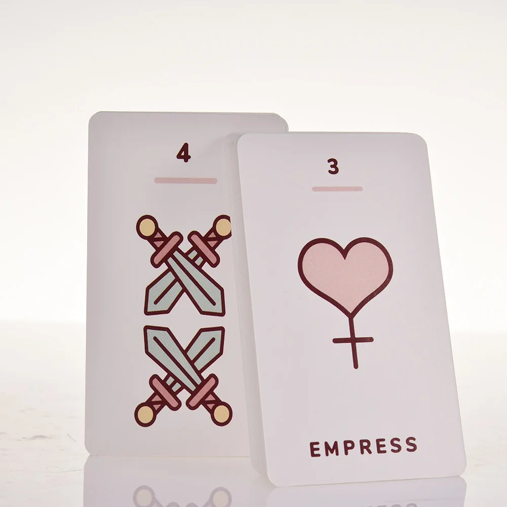 Jeu de cartes de tarot Kawaii pour enfants, jeu de société mignon, avec guide PDF, pour les fêtes de famille, nouvelle collection