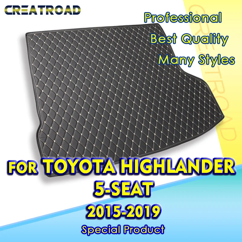 

Коврик в багажник автомобиля для Toyota Highlander 5-Seat 2015 2016 2017 2018 2019, автомобильные аксессуары на заказ, украшение интерьера автомобиля