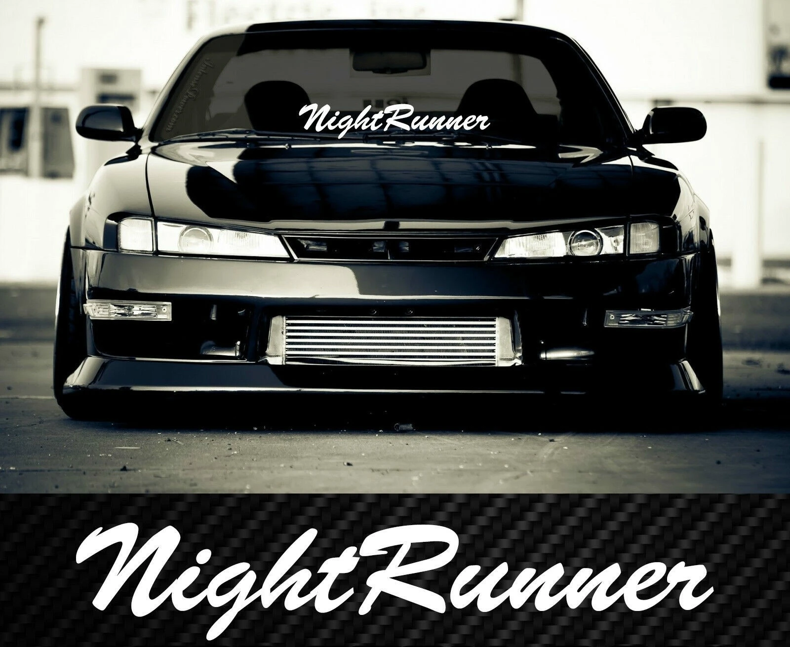 22inch Night Runner Windshield Banner Sun Strip Decal Sticker