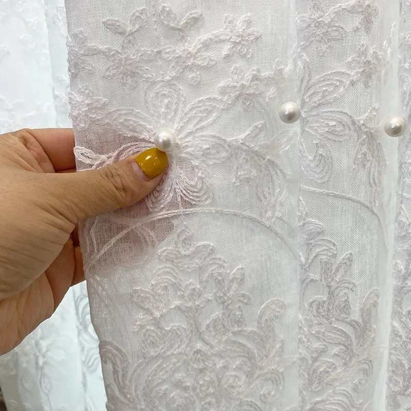 2023 new window screen curtains are suitable for living room bedroom translucent impermeable European-style window screens
