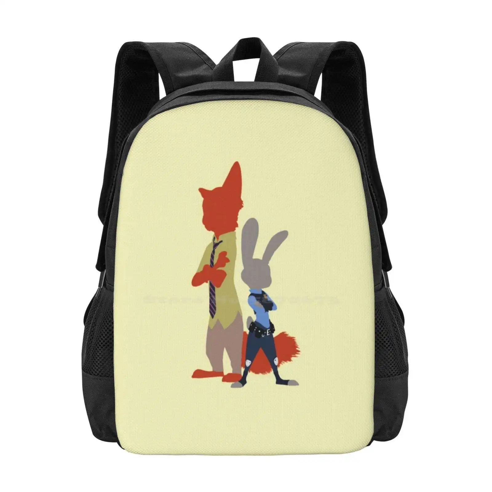 Zoo Police School Bags Travel Laptop Backpack Judy Hopps Bunny Rabbit Hare Animal Long Ears Cop Police Law Enforcement Officer