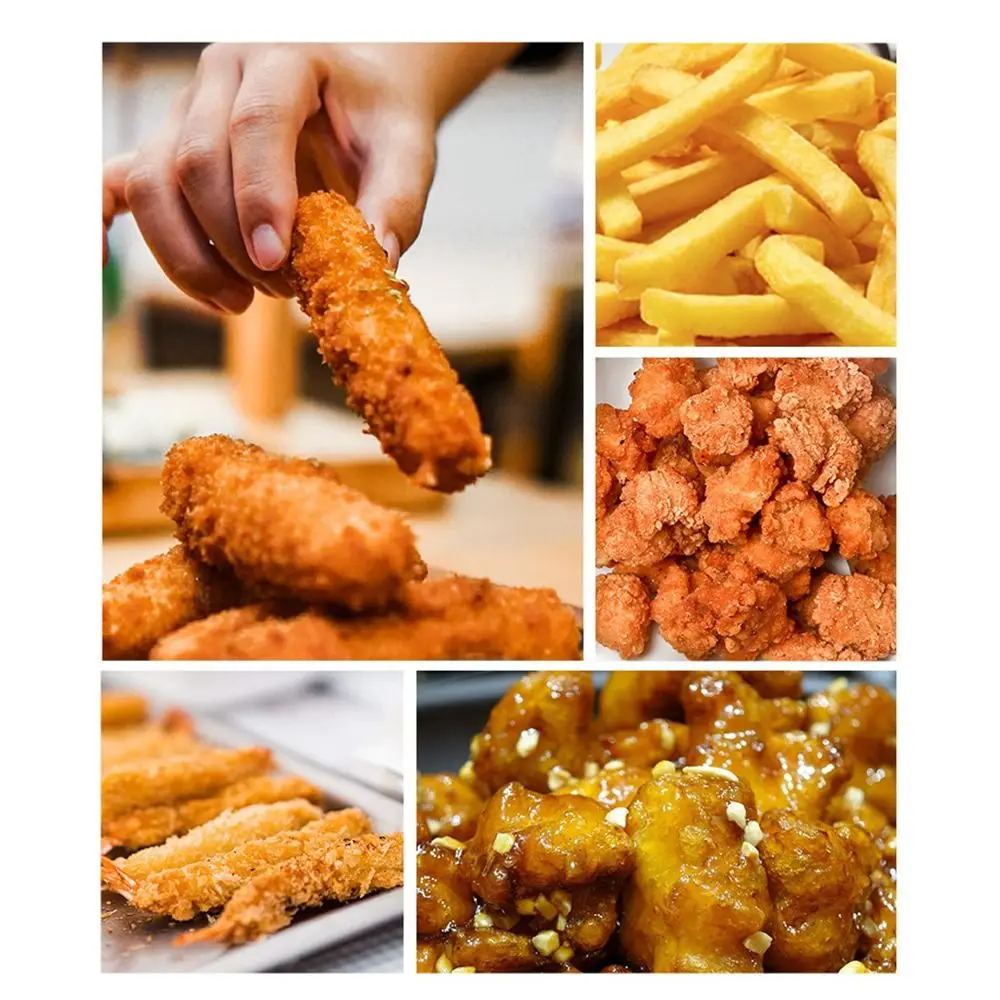 Portable Stainless Steel Frying Mesh Basket Hangable Large Capacity Filter Net Square French Fries Frame for Fry Chicken Fries