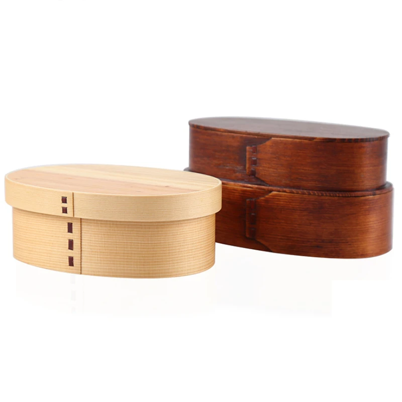 Japanese Lunch Box Wooden Bento Box Separate Lunch Box for Teachers and Students Multi-layer Thermal Insulation Lunch Box