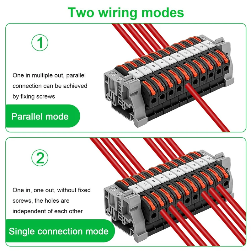 حزمة A76K مكونة من 40 محطًا للسكك الحديدية DIN، 0.08-4 مم2 PCT-211 DIN، مجموعة كتلة طرفية سوداء، كتلة توصيل كهربائية Du