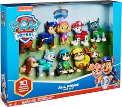 1SET Original Paw Patrol 10th Anniversary All Paws On Deck Toy Figures Gift Pack with 10 Collectible Action Figures Kids Toys