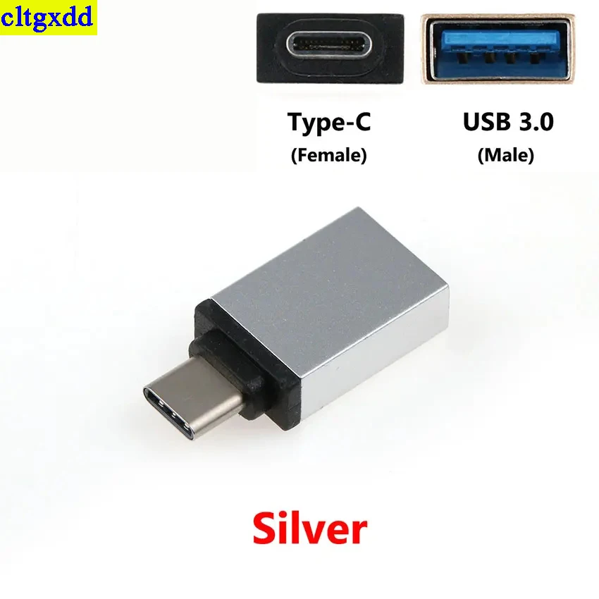 Cltgxdd 1 ชิ้นอะแดปเตอร์แปลง Micro USB สําหรับ iPhone X 8 7 6 Plus ประเภท C/IOS ถึง Micro USB Silver Adapter สําหรับ Samsung S8 Xiaomi
