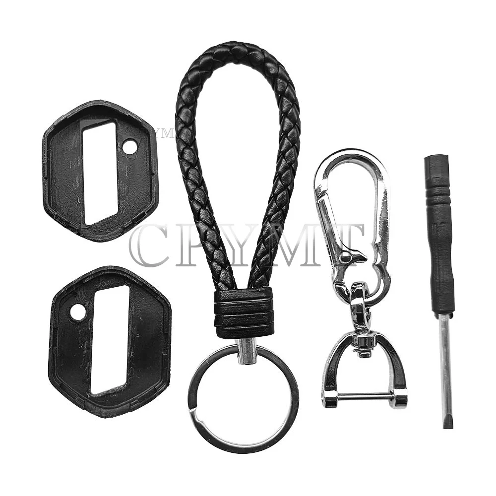 Motorcycle Carbon Fiber Pattern Key Cover Case Shell Keyring Fit For Duke 125 250 690 990 Key Case Cover Key Ring