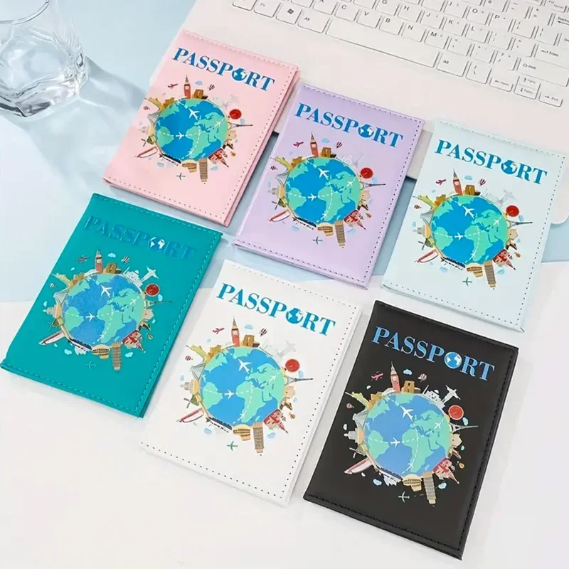

Обложки для паспорта, дорожные аксессуары, новинка 2025 года, цветной УФ-принт, глобальная обложка для паспорта, зажим для билета, держатель для паспорта, держатель для удостоверений личности