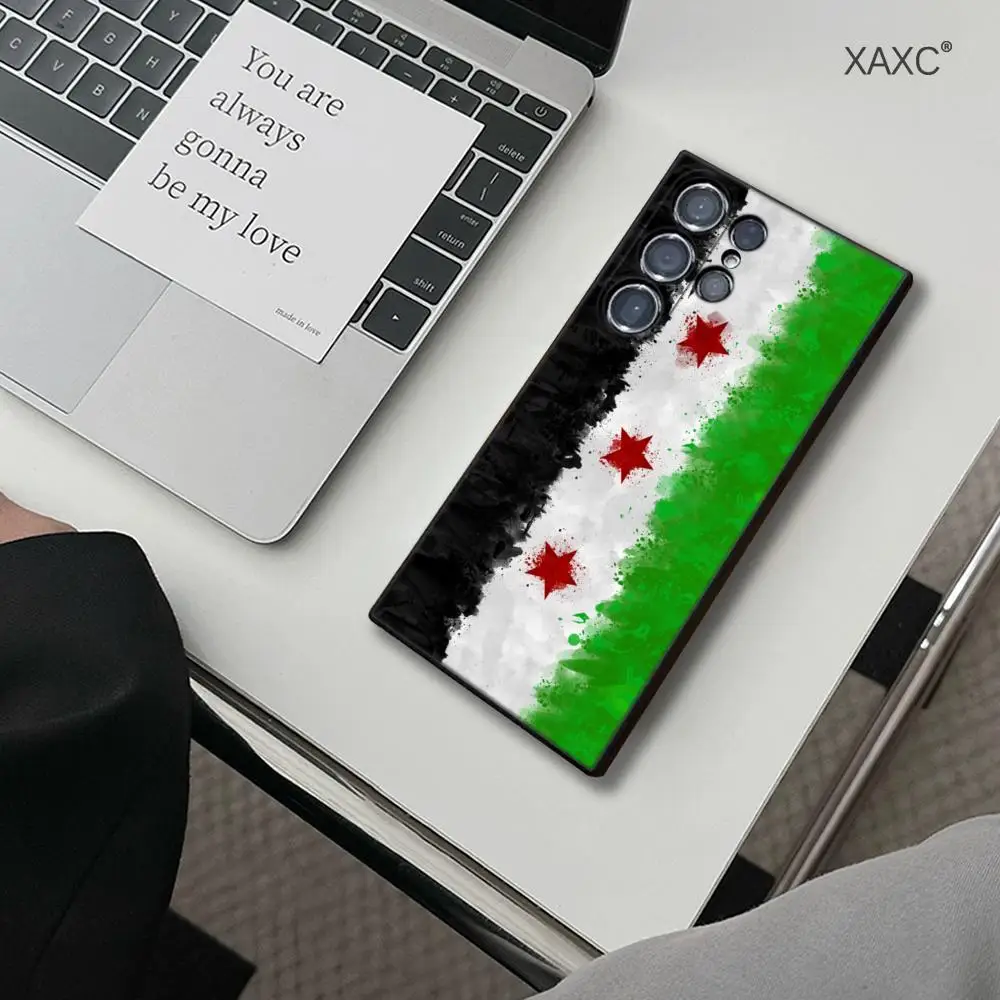 Syrian Revolution Flag Phone Case For Samsung A15 25 35 A54 A55 M15 M35 55 Galaxy S24 23 21 S20 Ultra Plus S24 22Plus Covers