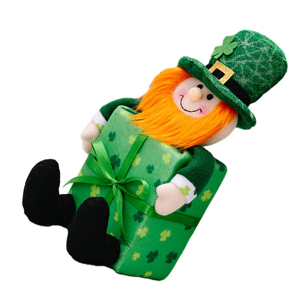 

St Patricks Day Gnome Home Decor Soft Material Lightweight Decoration Festival Desktop Ornament Holiday Table Centerpiece Gift
