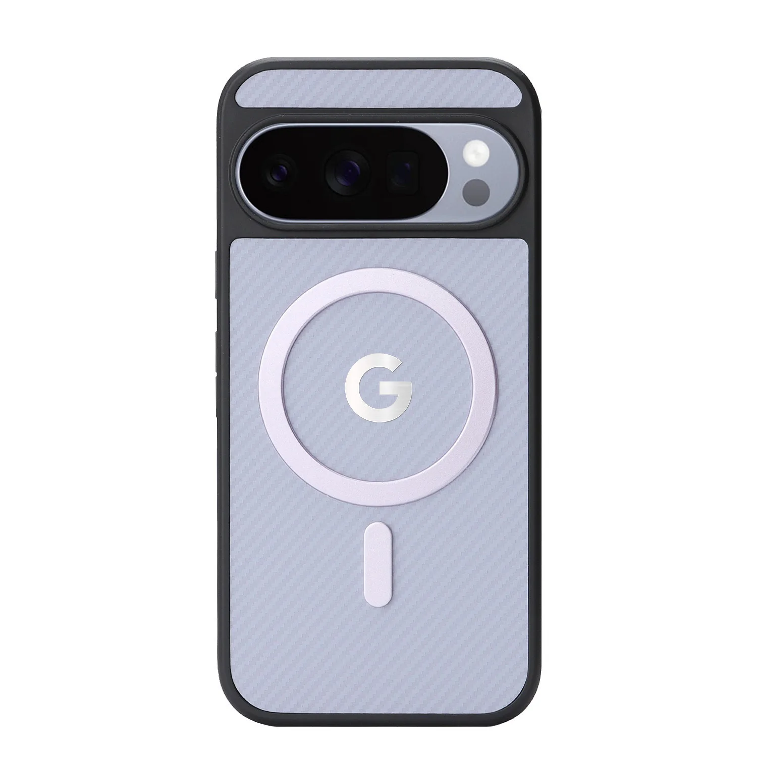 Hochwertige Handyhülle aus Kohlefaser-Texturleder für Google Pixel 10 9 ProXL 10A 9A, kompatibel mit MagSafe Wireless Charger, stoßfeste Abdeckung.